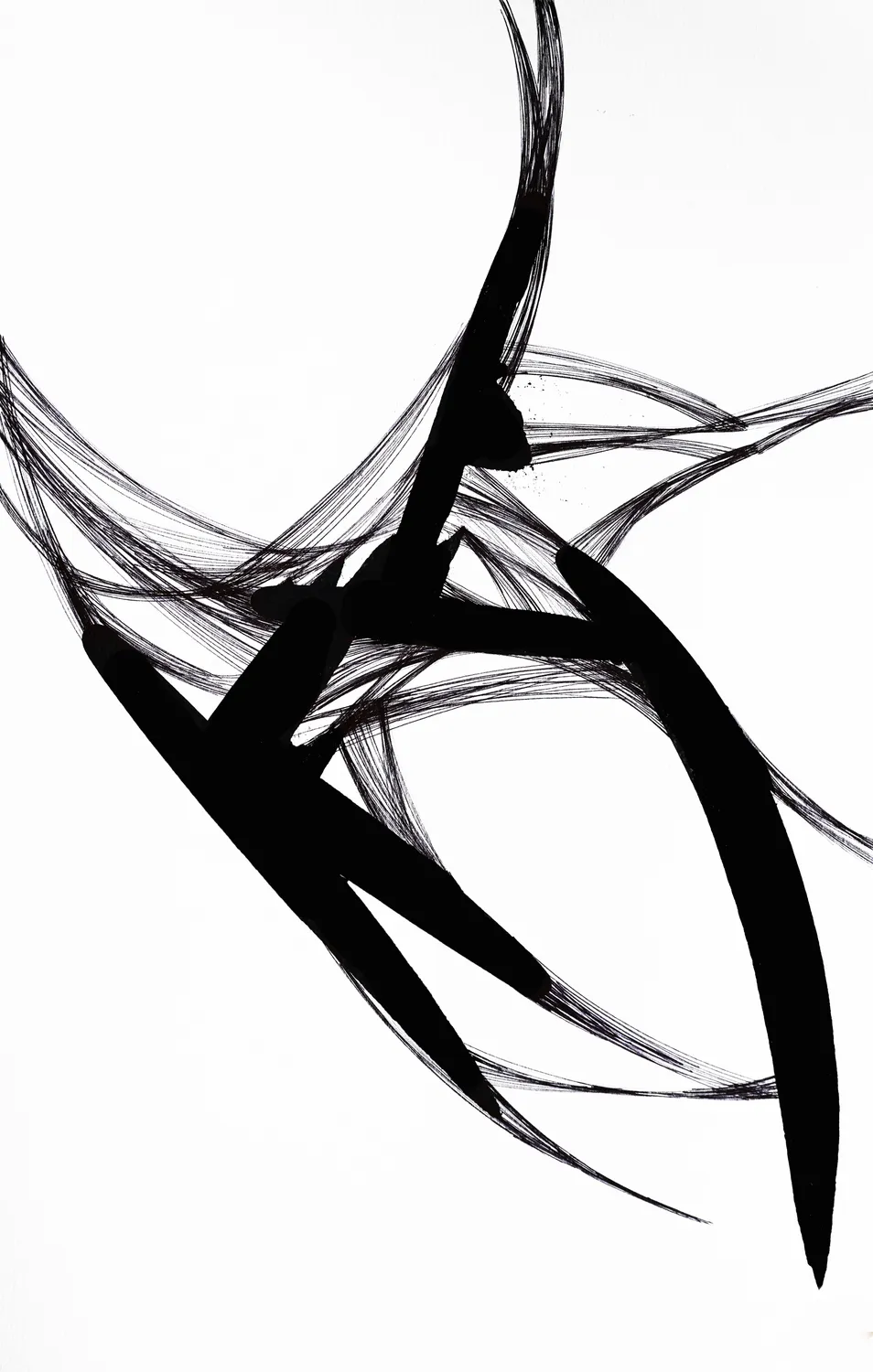 Dance, acrylic and pen on paper, 2024, by Kaami