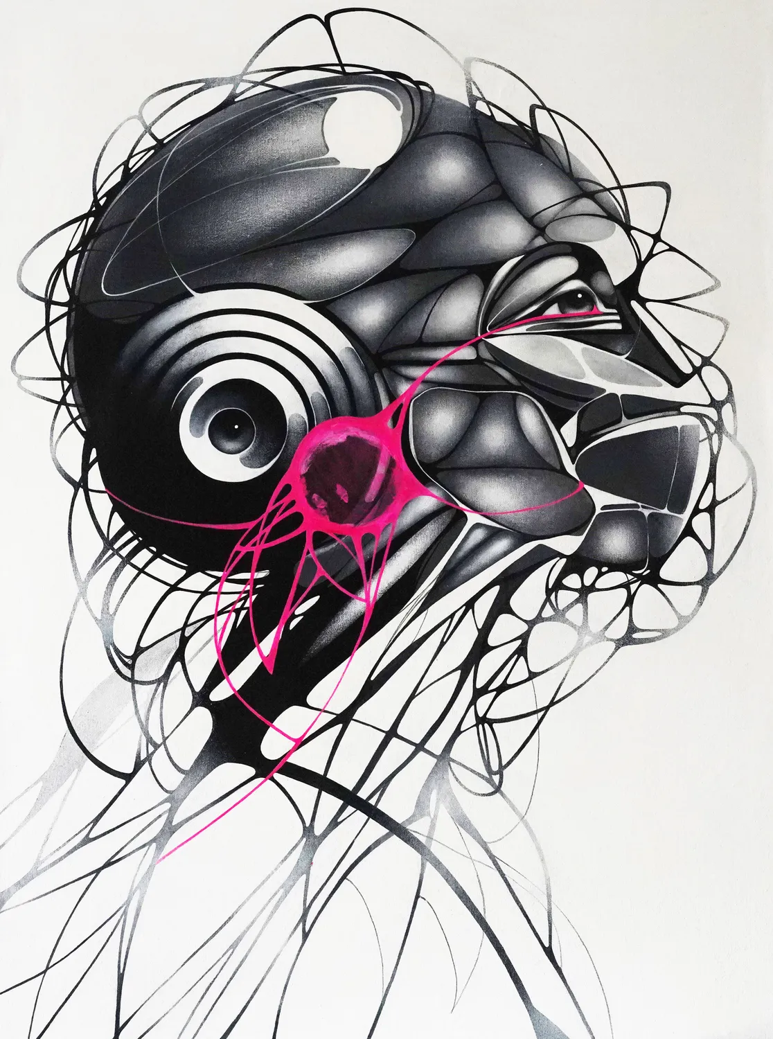 Future, acrylic, canvas on board, 2021, by Kaami