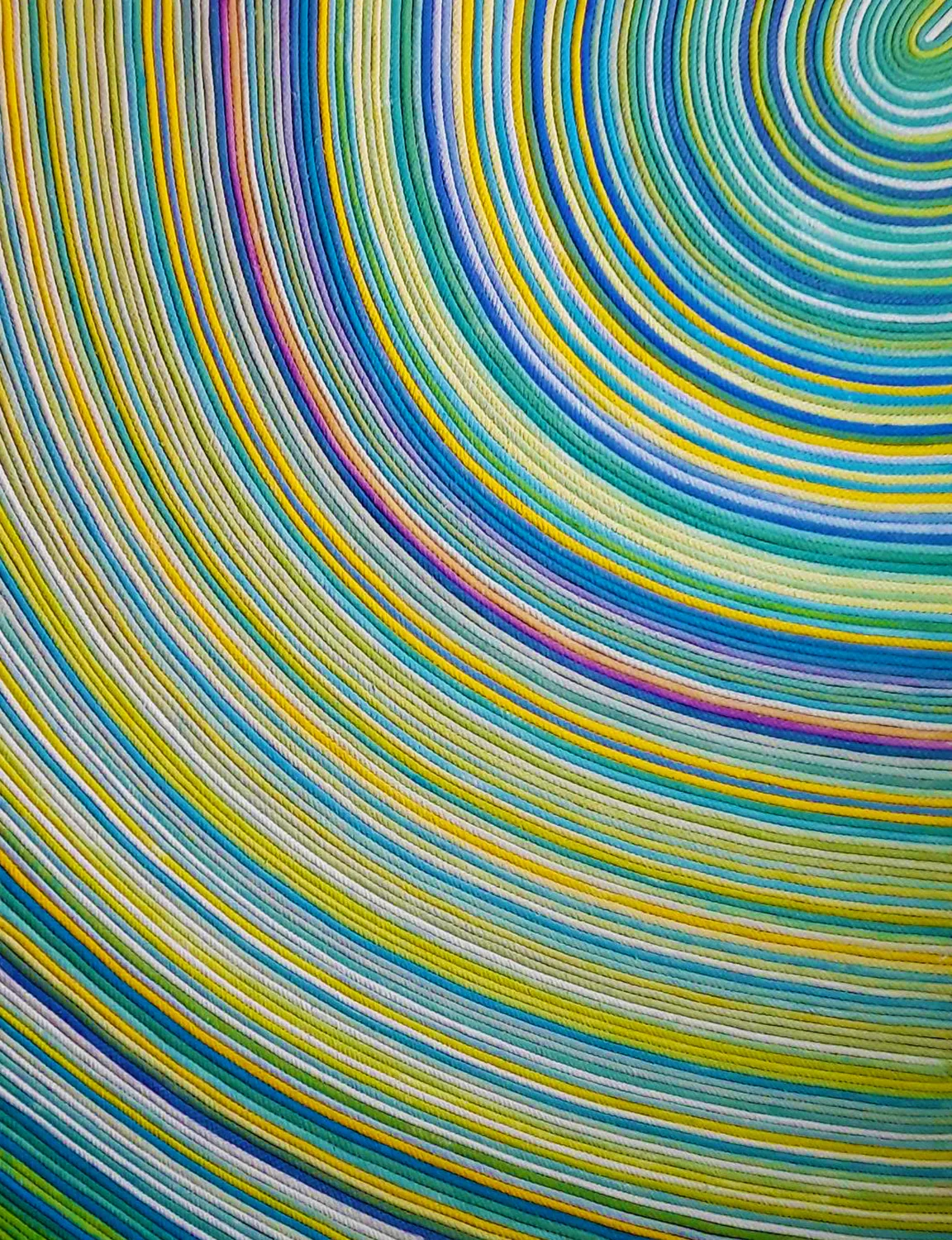 Spring, board and cotton thread, 2024, by Kaami