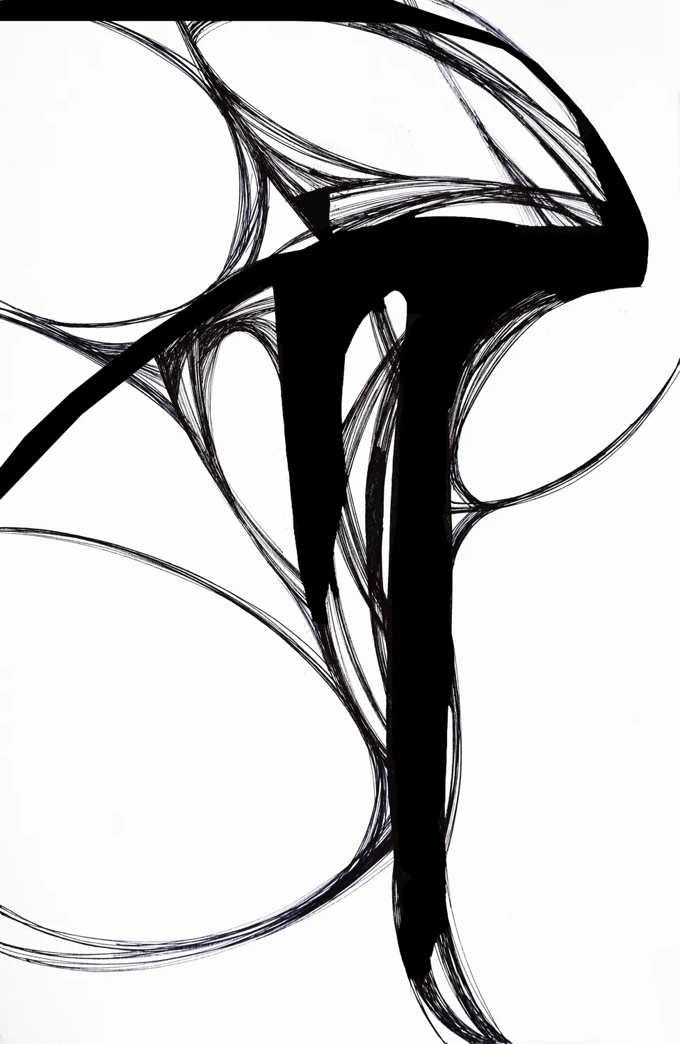 Wild, acrylic and pen on paper, 2024, by Kaami